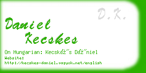 daniel kecskes business card